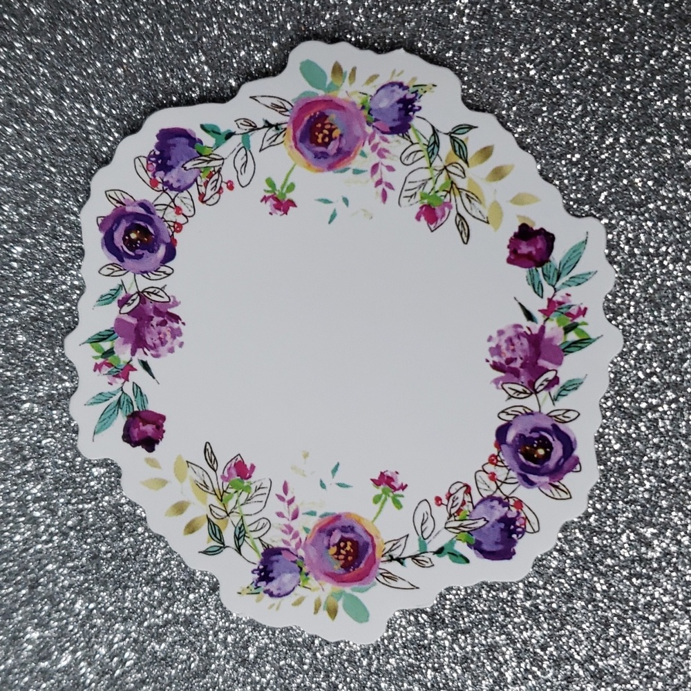 NATURE FLOWER WATERPOOF Sticker Circle